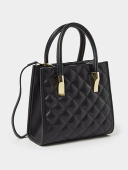 Styli - Metal Tip Quilted Handbag with Detachable Strap