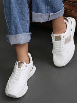 Yoho - Gold Comfortable and Stylish Tinsel Sneakers for Women