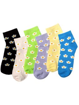 NEXT2SKIN - Women's Ankle Multi-Color Floral Socks (Pack Of 6)