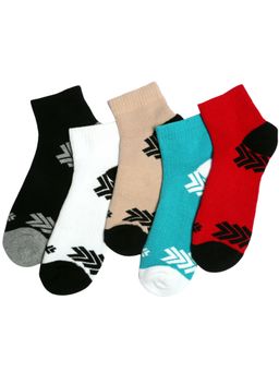 NEXT2SKIN - Women's Ankle Multi-Color Printed Socks (Pack Of 5)