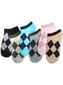 NEXT2SKIN - Women's Sneaker Multi-Color Printed Socks (Pack Of 6)