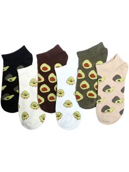 NEXT2SKIN - Women's Sneaker Multi-Color Printed Socks (Pack Of 6)