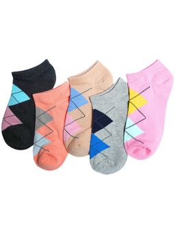 NEXT2SKIN - Women's Sneaker Multi-Color Printed Socks (Pack Of 5)