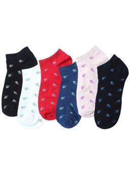 NEXT2SKIN - Women's Sneaker Multi-Color Printed Socks (Pack Of 6)