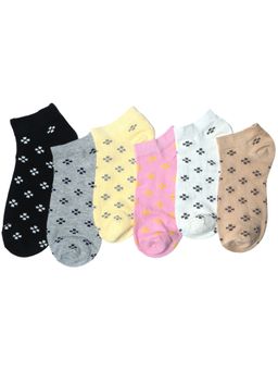 NEXT2SKIN - Women's Sneaker Multi-Color Floral Socks (Pack Of 6)
