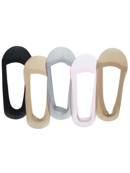 NEXT2SKIN - Women's Loafer Multi-Color Solid/Plain Socks (Pack Of 5)