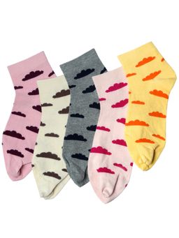 NEXT2SKIN - Women's Ankle Multi-Color Printed Socks (Pack Of 5)