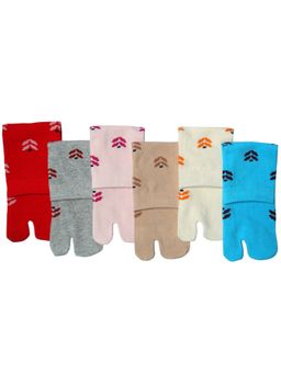 NEXT2SKIN - Women's Ankle Multi-Color Printed Socks (Pack Of 6)
