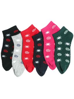 NEXT2SKIN - Women's Sneaker Multi-Color Printed Socks (Pack Of 6)