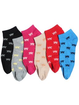 NEXT2SKIN - Women's Sneaker Multi-Color Printed Socks (Pack Of 6)