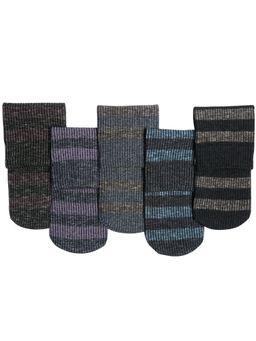 NEXT2SKIN - Women's Ankle Multi-Color Stripes Socks (Pack Of 5)