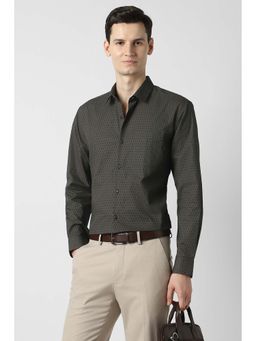 Peter England - Black Regular Fit Full Sleeves Formal Shirt