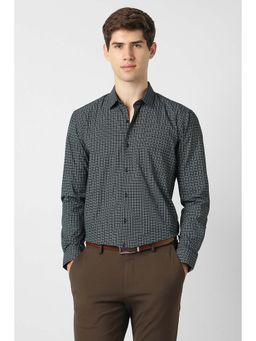 Peter England - Green Regular Fit Full Sleeves Formal Shirt