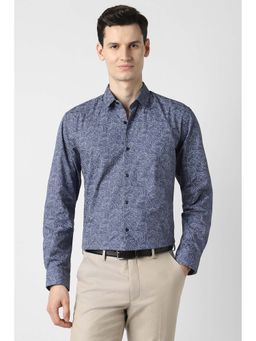 Peter England - Blue Regular Fit Full Sleeves Formal Shirt
