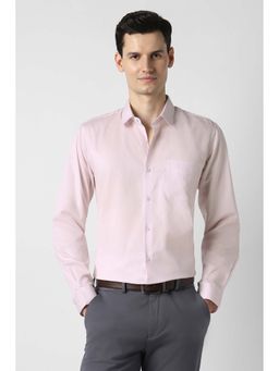 Peter England - Pink Regular Fit Full Sleeves Formal Shirt