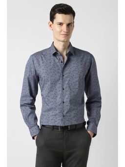 Peter England - Blue Regular Fit Full Sleeves Formal Shirt
