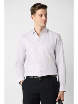 Peter England - White Regular Fit Full Sleeves Formal Shirt