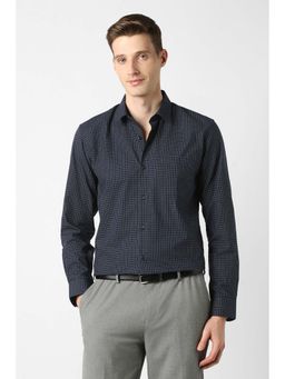 Peter England - Black Regular Fit Full Sleeves Formal Shirt