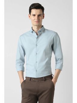 Peter England - Blue Regular Fit Full Sleeves Formal Shirt