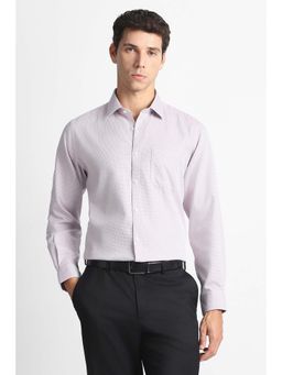 Van Heusen - Pink Textured Full Sleeves Formal Shirt
