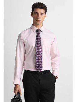 Van Heusen - Pink Textured Full Sleeves Formal Shirt