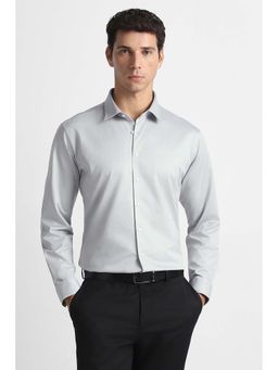 Van Heusen - Grey Textured Full Sleeves Formal Shirt