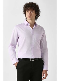 Van Heusen - Lavender Textured Full Sleeves Formal Shirt