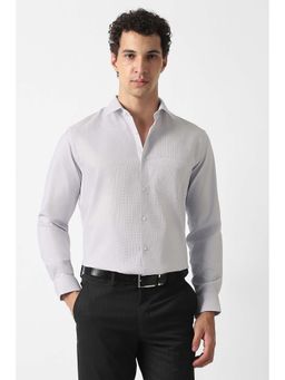 Van Heusen - Blue Textured Full Sleeves Formal Shirt