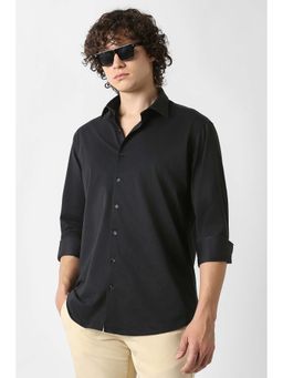 Van Heusen - Black Solid Full Sleeves Formal Shirt