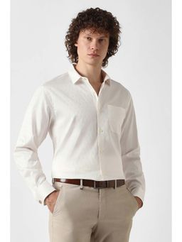 Van Heusen - Cream Textured Full Sleeves Formal Shirt