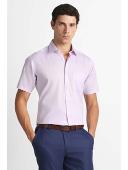 Van Heusen - Pink Textured Half Sleeves Formal Shirt