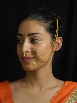 Niscka - Traditional Gold Plated Bridal Nath