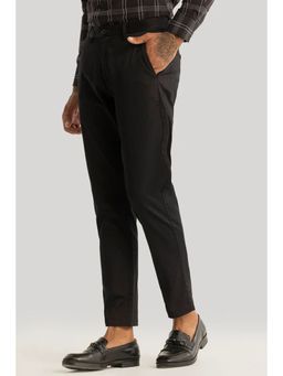 Snitch - Black Plain Slim Formal Trouser