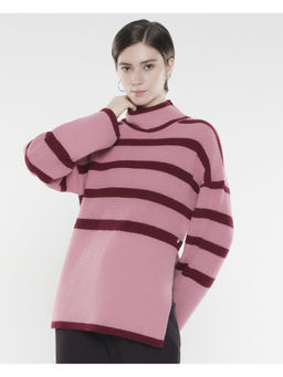 RAREISM - Women Titania Primary Pink Oversized Sweater