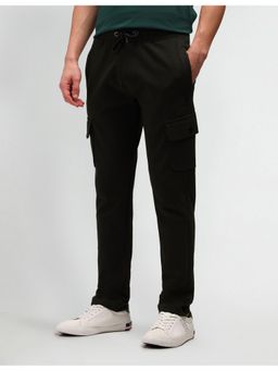 U.S. Polo Assn. Denim Co. - Mens Black Regular Fit Mid Rise Trackpant