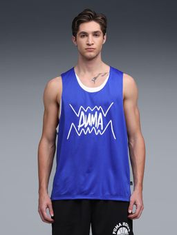 Puma - Blue Polyester Sleeveless Tank