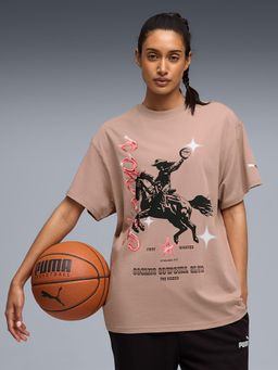 Puma - Beige Cotton Half Sleeves T-Shirt