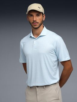 Puma - Blue Polyester Half Sleeves Polo T-Shirt