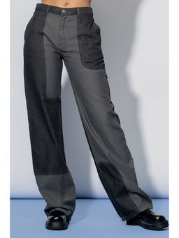 FREAKINS - Grey & Black Patch Pants
