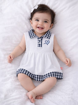 Purple United Kids - Girls White Jersey Dress