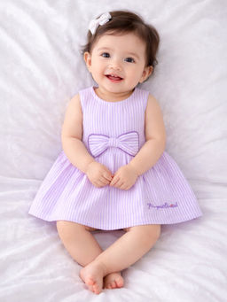 Purple United Kids - Girls Lavender Cotton Dress