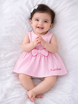 Purple United Kids - Girls Pink Cotton Dress
