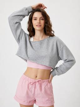 MIXT by Nykaa Fashion - Womens Fleece One Shoulder Cropped Top