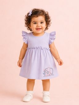 Bloom Up - Lavender Ruffle Sleeve Dress