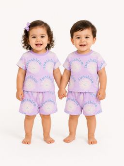 Bloom Up - Lavender Sunshine Unisex T-Shirt with Shorts