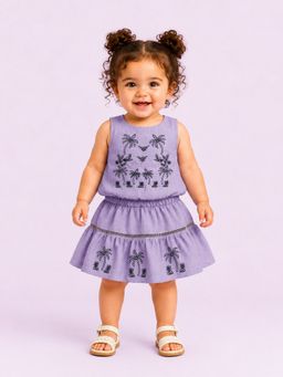 Bloom Up - Lavender Top and Skirt
