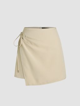 Cider - Knotted Wrap Mini Skirt