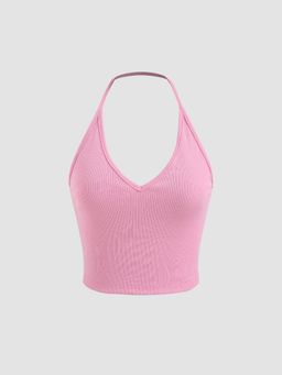 Cider - Solid Halter Crop Top