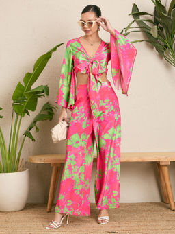 Uptownie - Cropped Tie-Up Co-Ord (Set of 2)