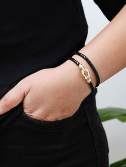 Viari Accessories - Leather Layer Black Bracelet